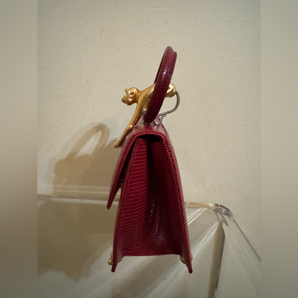 Lee Wolfe Monkey Purse Bag Lizard Red - Picture 3 of 11
